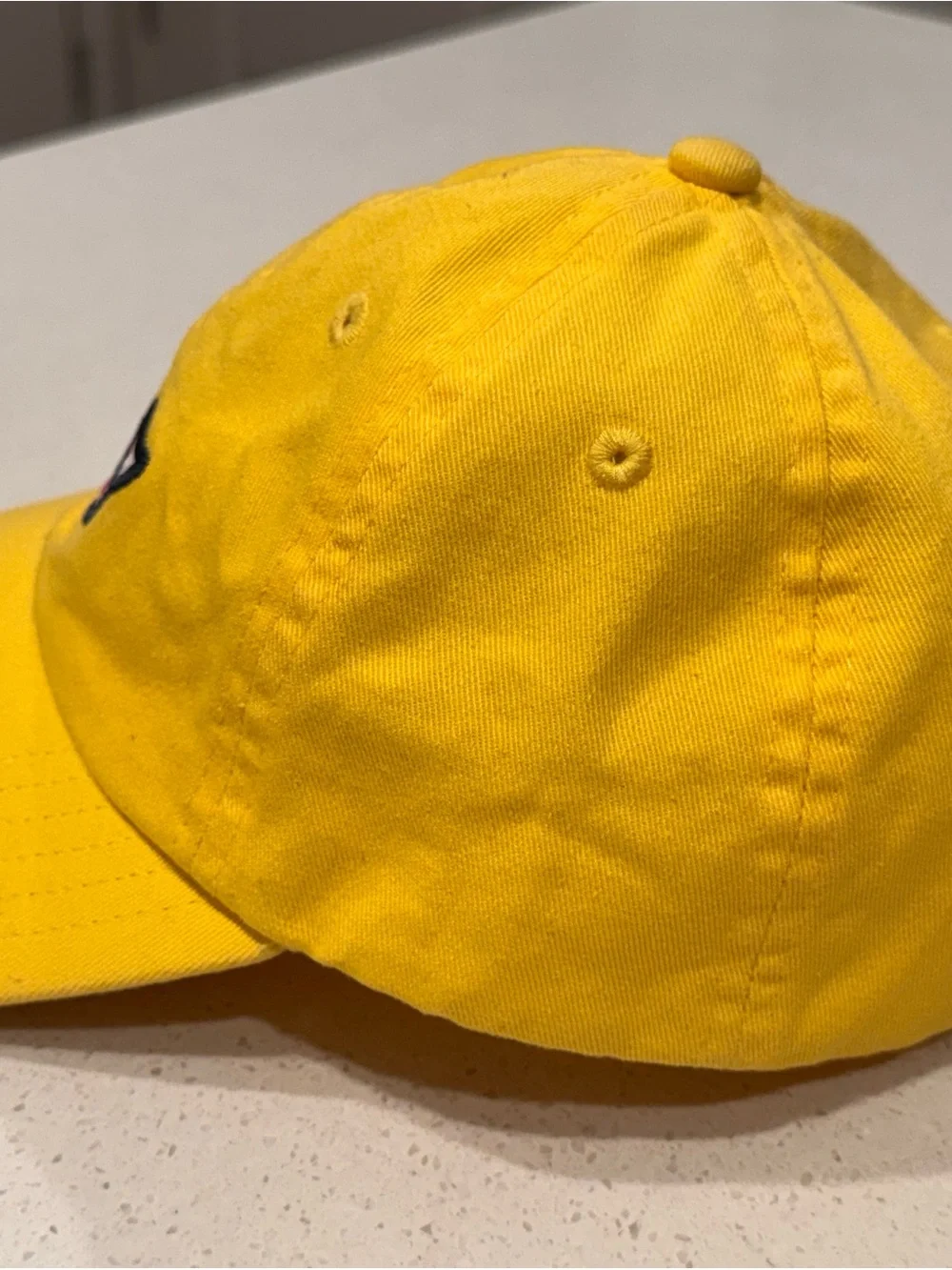 Vineyard Vines Yellow Gingham Whale Embroidered Baseball Cap Dad Hat OSFA